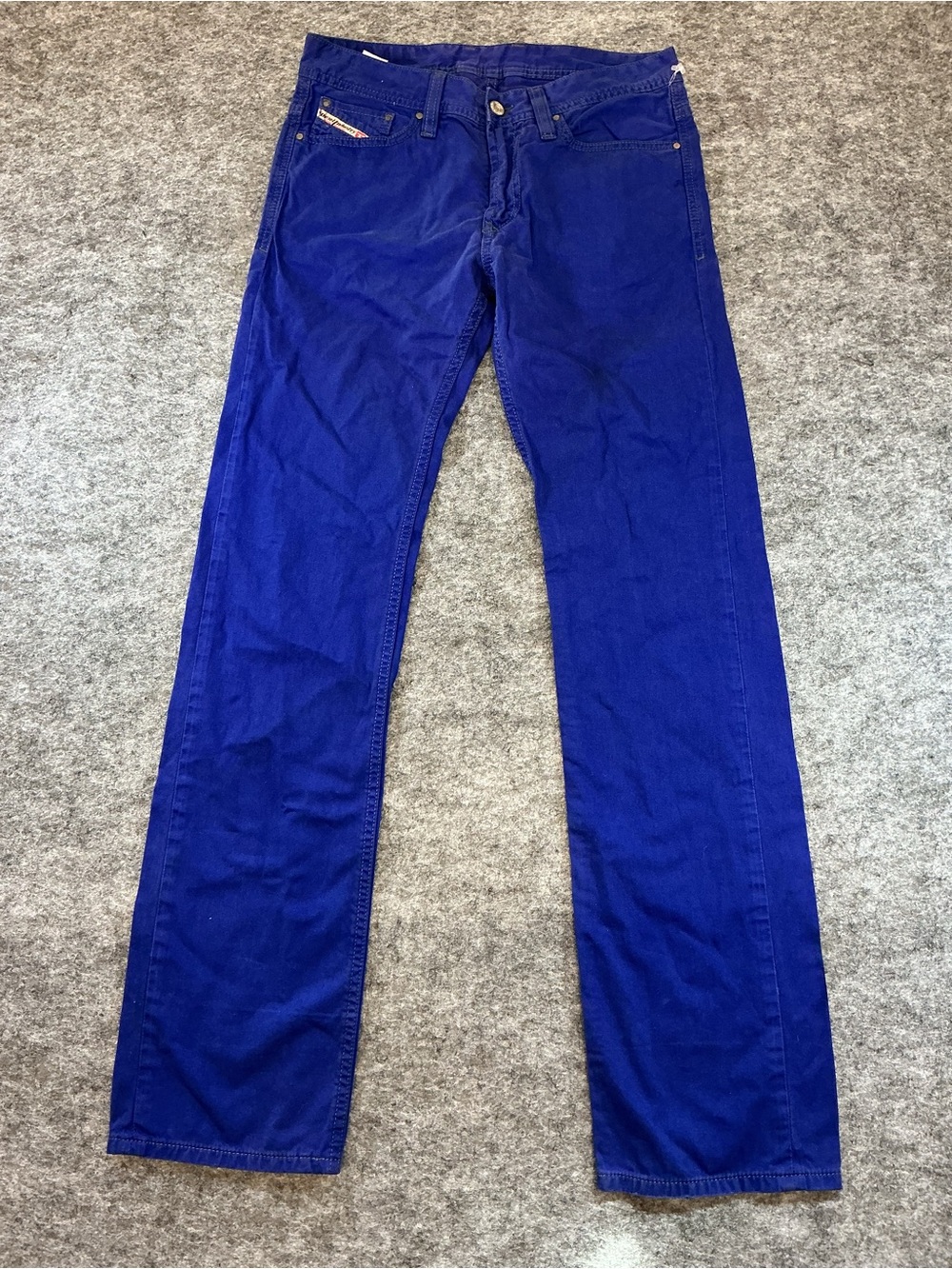 Diesel Royal Blue Jeans with Brass Rivets Size 14